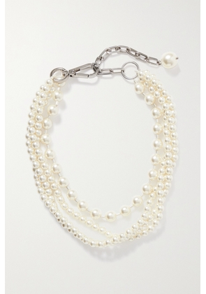 Simone Rocha - Silver-tone Faux Pearl Necklace - Ivory - One size