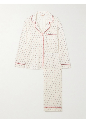 Eberjey - + Net Sustain Gisele Printed Tencel™ Modal Pajama Set - Ivory - x small,small,medium,large,x large