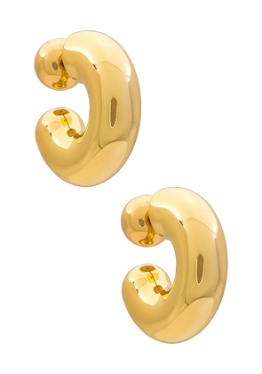 Jenny Bird Tome Large Hoops in Metallic Gold.