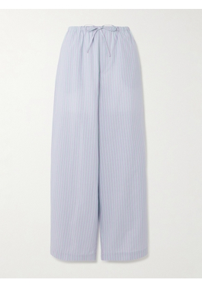 Baserange - Striped Cotton-poplin Pants - Purple - x small,small,medium,large