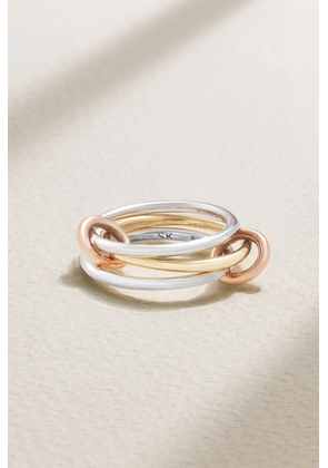 Spinelli Kilcollin - Solarium Set Of Three 18-karat Yellow And Rose Gold And Sterling Silver Rings - 3,4,5,6,7,8