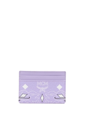 MCM mini Aren bandana monogram cardholder - Purple