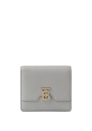Burberry TB-monogram grained-texture leather wallet - Grey