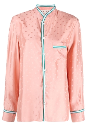 Marni logo-jacquard shirt - Pink