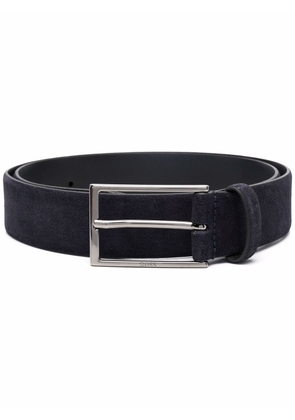 BOSS leather buckle belt - Blue