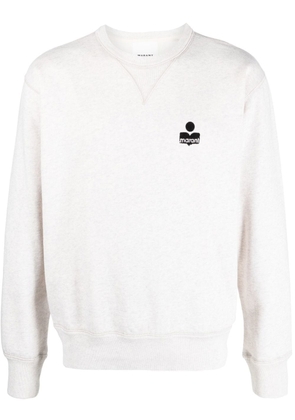 MARANT logo-embroidered crew-neck sweatshirt - White