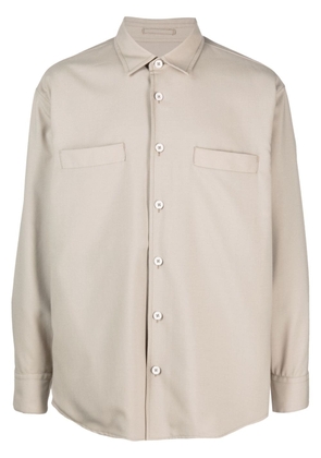 Lardini long-sleeve button-up shirt - Neutrals