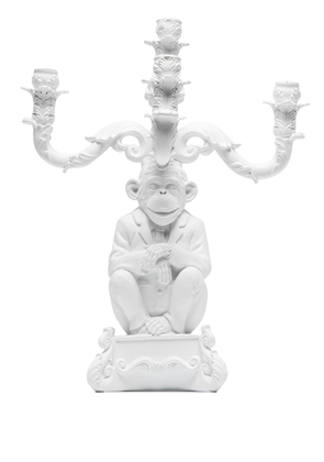Seletti Burlesque The Wise Chimpanzee candle holder (48cm) - White