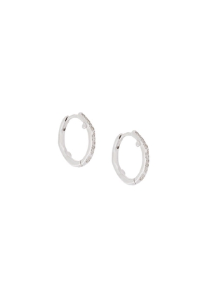 Shaun Leane sterling silver Cherry Blossom diamond hoop earrings - Metallic