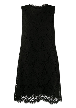 Dolce & Gabbana lace-overlay sleeveless minidress - Black