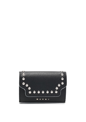 Marni stud-embellished tri-fold wallet - Black
