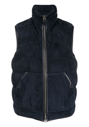 TOM FORD padded suede gilet - Blue