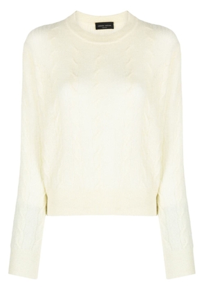 Roberto Collina crew-neck cable-knit jumper - Yellow