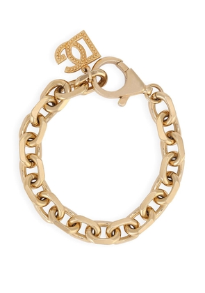 Dolce & Gabbana logo-charm chain bracelet - Gold