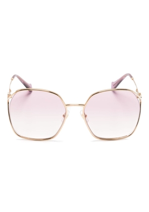 Miu Miu Eyewear logo square-frame sunglasses - Gold