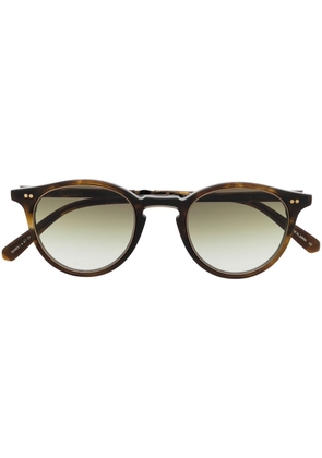 Garrett Leight tortoiseshell round-frame sunglasses - Brown