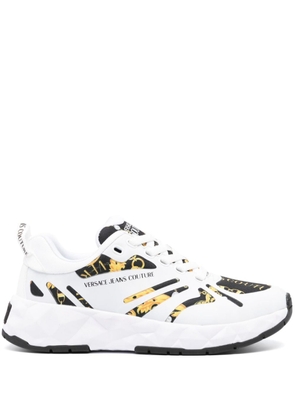 Versace Jeans Couture baroque-print panelled sneakers - White