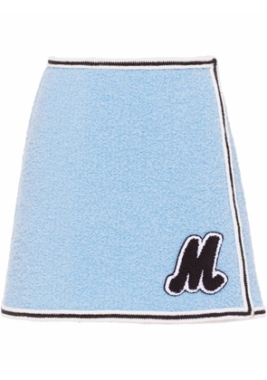 Miu Miu monogram bouclé miniskirt - Blue