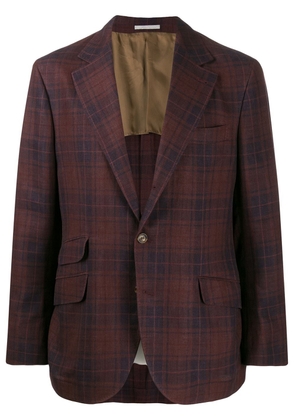 Brunello Cucinelli tartan pattern blazer - Red