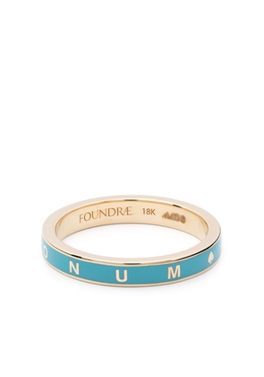 Foundrae 18kt yellow gold Reverie band ring - Blue