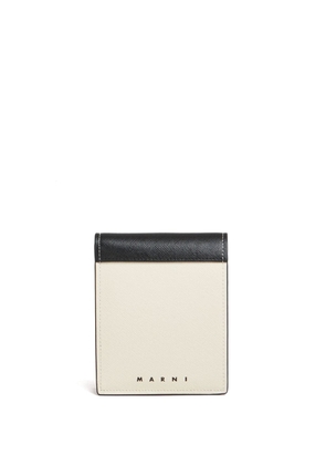 Marni bi-fold leather wallet - White