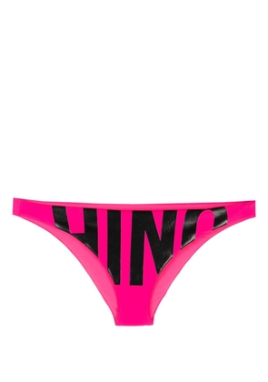 Moschino logo print bikini bottoms - Pink