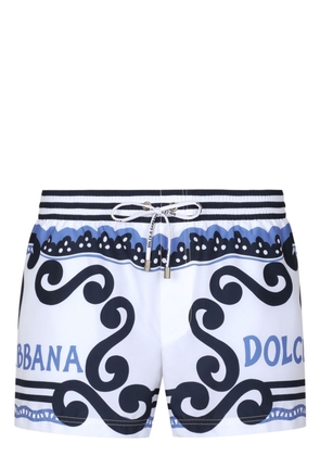 Dolce & Gabbana Marina logo-print swim shorts - White