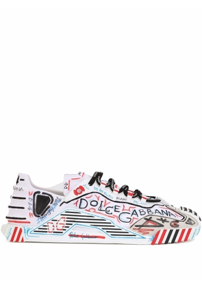 Dolce & Gabbana Miami NS1 hand-painted sneakers - White