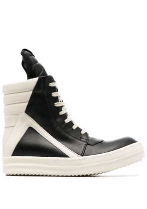 Rick Owens Geobasket calf-leather sneakers - Black