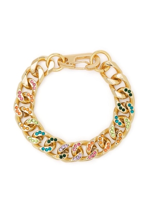 Bimba y Lola crystal-embellished chain bracelet - Gold
