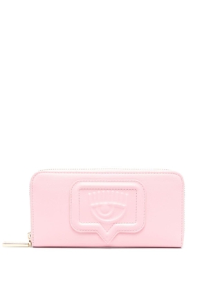 Chiara Ferragni Eyelike-motif logo-appliqué wallet - Pink