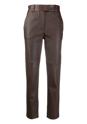 Brunello Cucinelli high-waisted cropped trousers - Brown