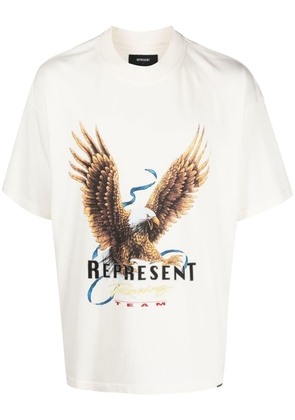 Represent Racing Team Eagle print T-shirt - Neutrals