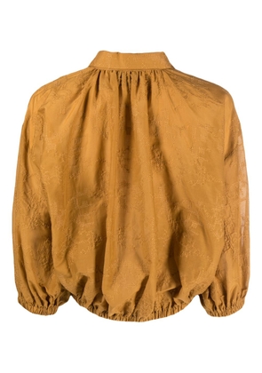 Alysi cotton cropped jacket - Brown