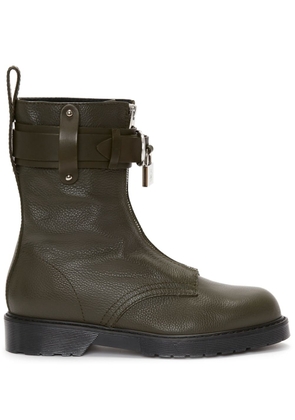 JW Anderson padlock-detail ankle boots - Green