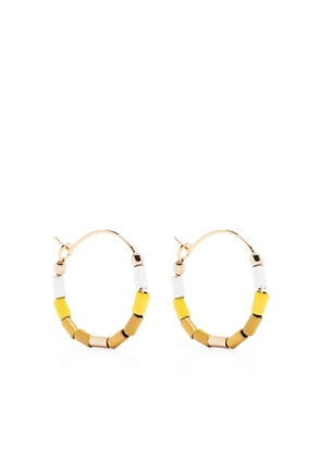 ISABEL MARANT New Color Strip hoop earrings - Yellow
