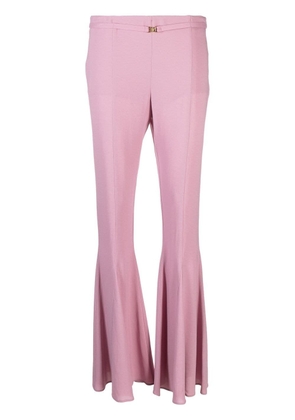 Blumarine mid-rise flared trousers - Pink