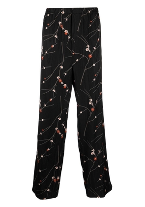 ETRO all-over floral print trousers - Black