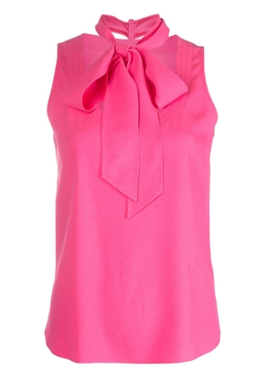 Moschino bow-detail silk blouse - Pink