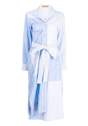 Rejina Pyo Yana striped patchwork shirt dress - Blue