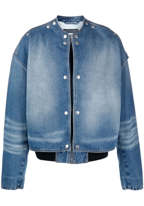 Y/Project layered-design cotton denim jacket - Blue