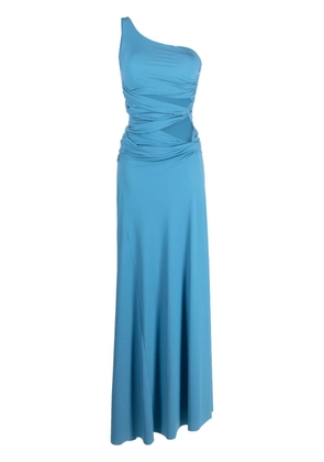 CHIARA BONI La Petite Robe one-shoulder cut-out long dress - Blue