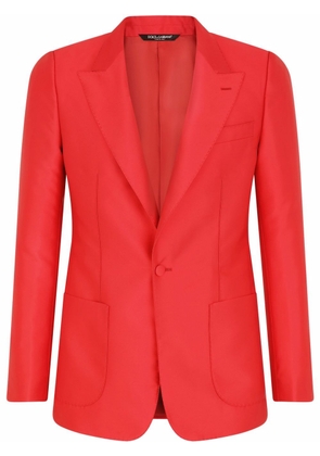 Dolce & Gabbana satin single-breasted blazer - Red