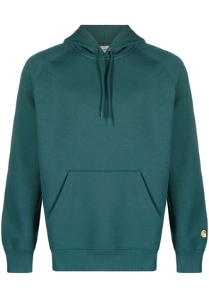 Carhartt WIP Chase logo-embroidered cotton hoodie - Green