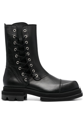 JORDANLUCA calf-leather combat boots - Black