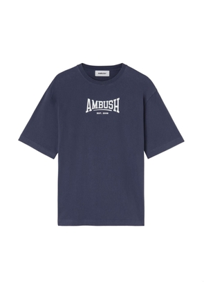AMBUSH logo-print organic-cotton T-shirt - Blue