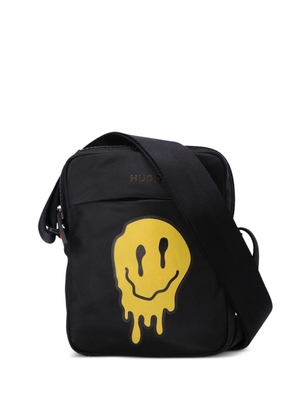 HUGO Finley smiley-print shoulder bag - Black