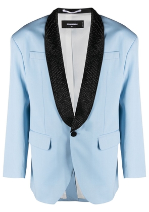 Dsquared2 crystal-embellished single-breasted blazer - Blue