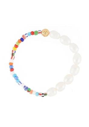 Nialaya Jewelry beaded pearl bracelet - White