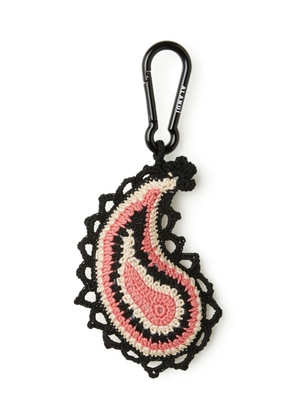 Alanui Paisley crochet key holder - Pink